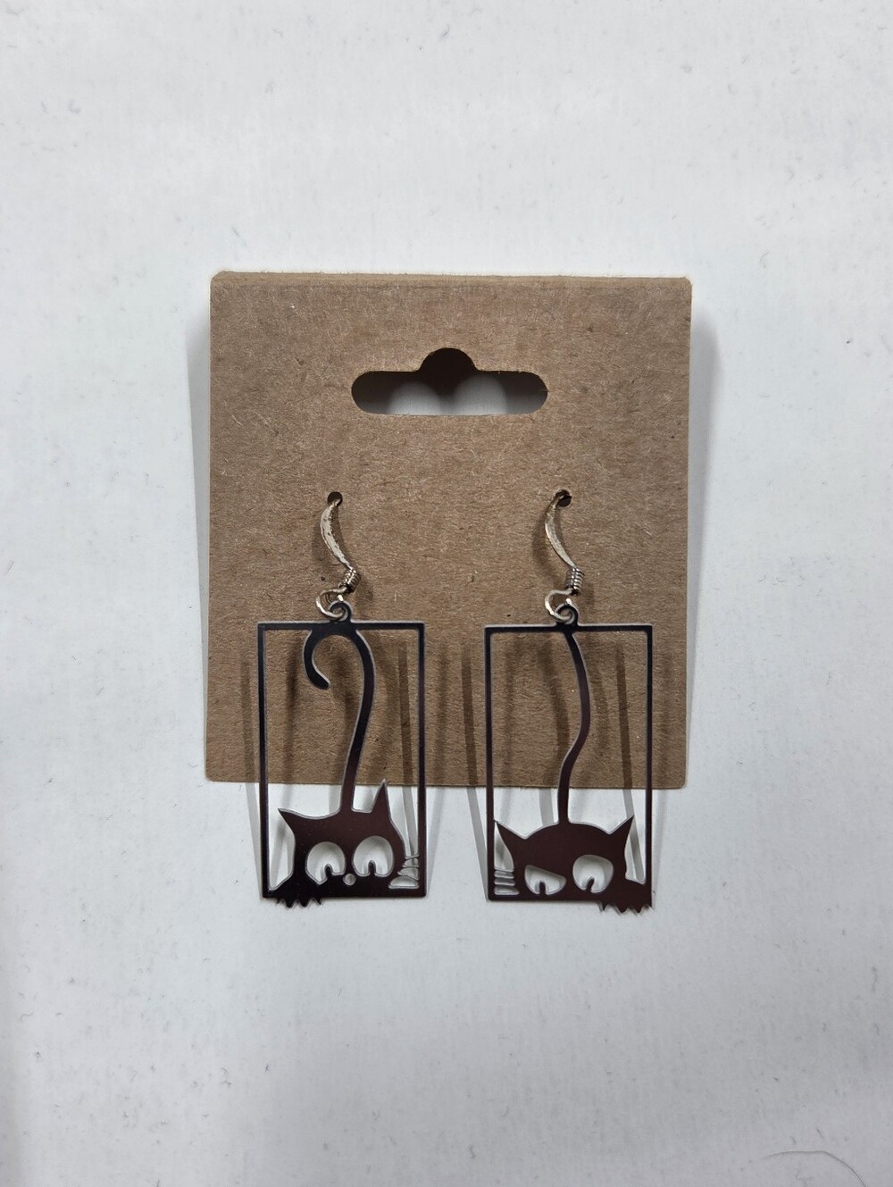 Cute Peeking Cats Dangle Earrings